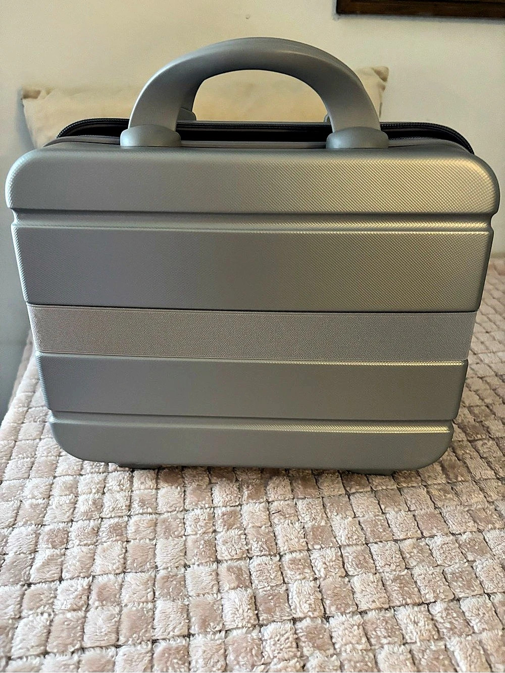 Hard Shell cosmetic Case in Silver